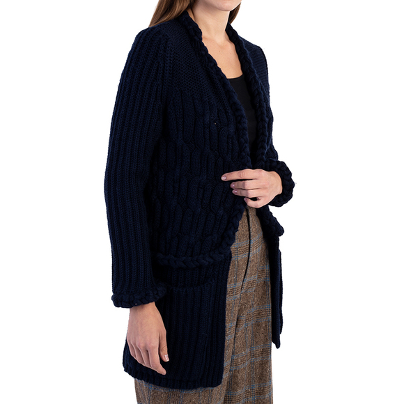 SONIA BY SONIA RYKIEL DARK BLUE CARDIGAN | WOMENS SIZE S - Picture 2 of 5